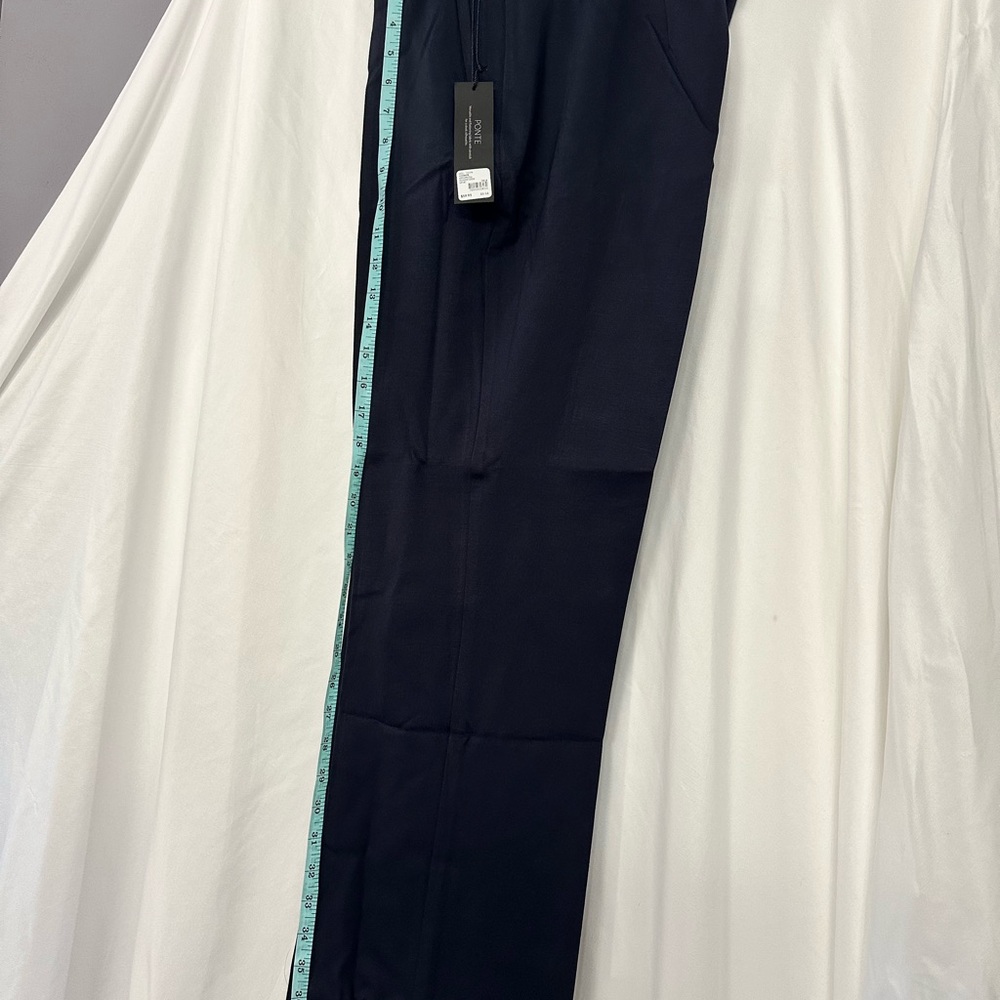Women’s Lane Bryant Navy Ponte Trousers Slash Pockets Size 10/12